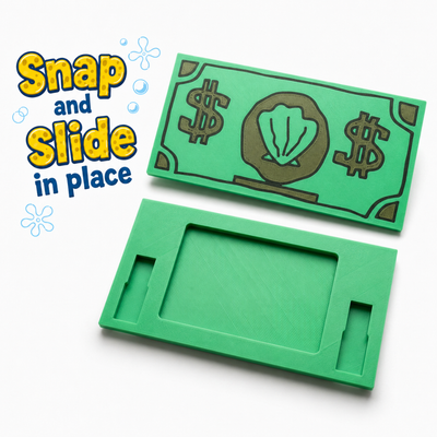 Snap and slide in place — two-piece design