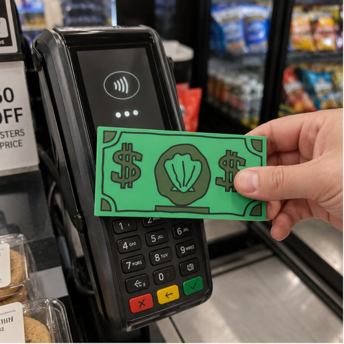 Shell Dollar Card Holder